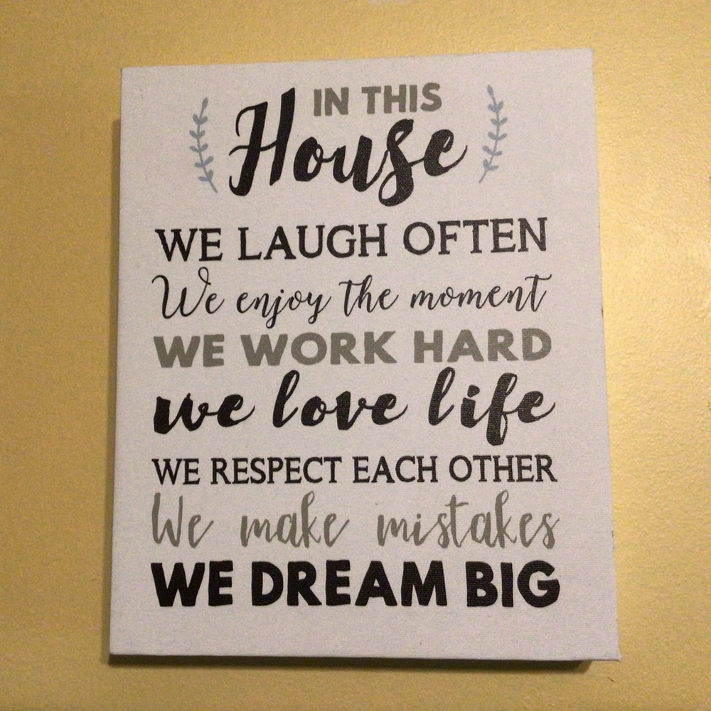 Wall or Shelf Phrase Boxed Picture